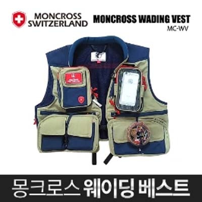[몽크로스] 웨이딩베스트 MC-WV 쏘가리 민물 계류 낚시조끼